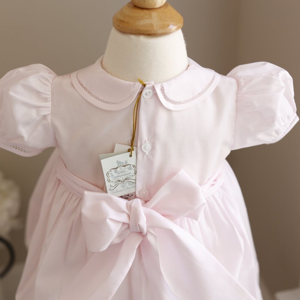 Pink Smocked Rosebud Heirloom Dress Feltman Brothers NWT - Picture 3 of 5